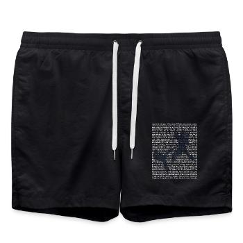 Flinker Tang Soo Do Kampfsportler - Badeshorts - Schwarz - Vorne - AI Model Male 185 light (185cm)