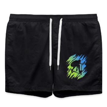 Stunt Scooter Tricks Roller Stuntroller Tretroller - Badeshorts - Schwarz - Vorne - AI Model Male 185 light (185cm)