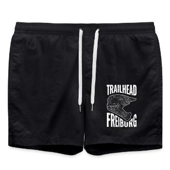 Mountainbike Shirt Trailhead Freiburg - Badeshorts - Schwarz - Vorne - AI Model Male 185 light (185cm)