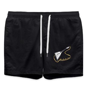 Feurige Balalaika Straßenmusik - Badeshorts - Schwarz - Vorne - AI Model Male 185 light (185cm)