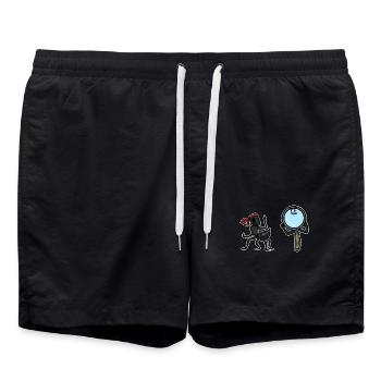 Emsige Ameise Insektenkolonie - Badeshorts - Schwarz - Vorne - AI Model Male 185 light (185cm)
