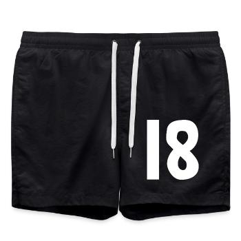 ALLES GUTE ZUM GEBURTSTAG. ALLES GUTE ZUM GEBURTSTAG. JAHRESTAG. - Badeshorts - Schwarz - Vorne - AI Model Male 185 light (185cm)