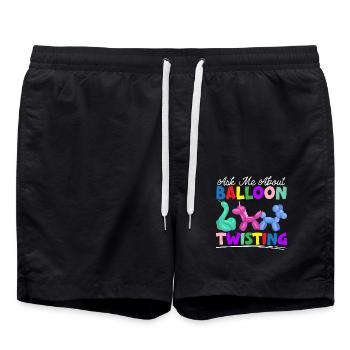 Fragen Sie mich über Ballon Twisting Ballon Modell - Badeshorts - Schwarz - Vorne - AI Model Male 185 light (185cm)