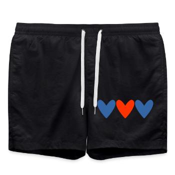 PAAR. ICH HABE GERADE GEHEIRATET. Junggesellinnenabschied. VALENTINSTAG. MARIES - Badeshorts - Schwarz - Vorne - AI Model Male 185 light (185cm)