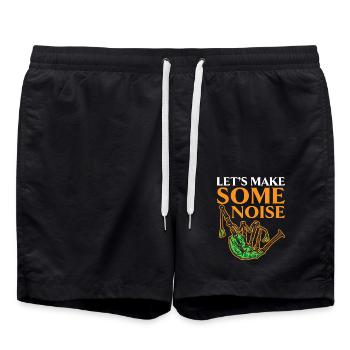 Lasst uns etwas Lärm machen Instrument Musiker Dud - Badeshorts - Schwarz - Vorne - AI Model Male 185 light (185cm)