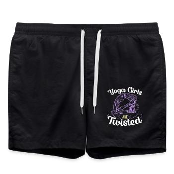 Yoga-Lehrer Meditation Fitness-Übung - Badeshorts - Schwarz - Vorne - AI Model Male 185 light (185cm)
