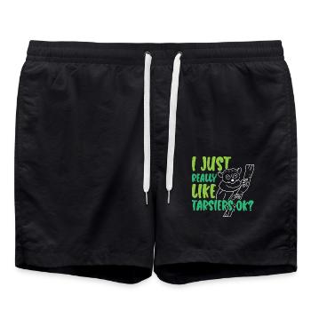 Ich mag Tarsier einfach wirklich gerne Tier Tarsie - Badeshorts - Schwarz - Vorne - AI Model Male 185 light (185cm)