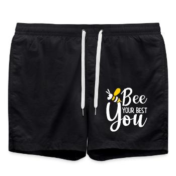 Bee Your Best You 2 - Badeshorts - Schwarz - Vorne - AI Model Male 185 light (185cm)