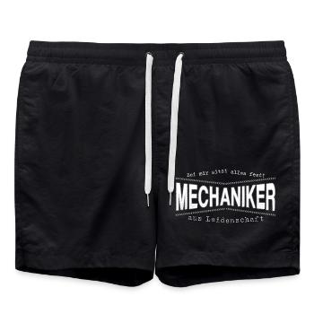 Mechaniker Mechatroniker Handwerker - Badeshorts - Schwarz - Vorne - AI Model Male 185 light (185cm)