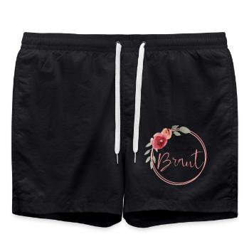 Ich bin die Braut - Badeshorts - Schwarz - Vorne - AI Model Male 185 light (185cm)