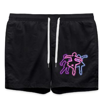 Ballerina Balletttänzerin Tanzen Ballett - Badeshorts - Schwarz - Vorne - AI Model Male 185 light (185cm)