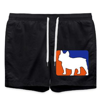 french bulldog1 - Badeshorts - Schwarz - Vorne - AI Model Male 185 light (185cm)