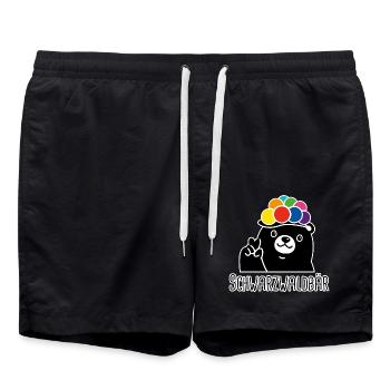 Schwarzwaldbär - Badeshorts - Schwarz - Vorne - AI Model Male 185 light (185cm)