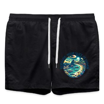 Boracay Philippinen Sommerurlaub Boaracay Beach - Badeshorts - Schwarz - Vorne - AI Model Male 185 light (185cm)
