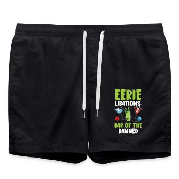 Unheimliche Getränke: Bar des verdammten Halloween - Badeshorts - Schwarz - Vorne - AI Model Male 185 light (185cm)