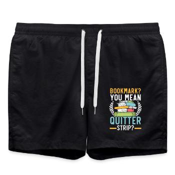 Lesen ist ein Ticket ins Abenteuer Buch lesen - Badeshorts - Schwarz - Vorne - AI Model Male 185 light (185cm)