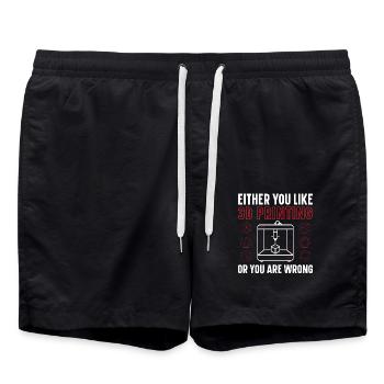Entweder Sie mögen 3D-Druck oder Sie sind falsch - Badeshorts - Schwarz - Vorne - AI Model Male 185 light (185cm)