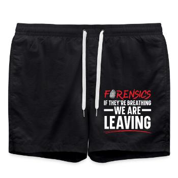 Forensik Wenn sie atmen, gehen wir - Badeshorts - Schwarz - Vorne - AI Model Male 185 light (185cm)