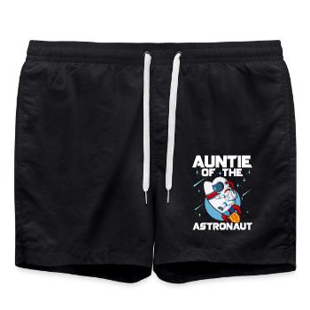 Tante des Astronauten Geburtstag Party Bday - Badeshorts - Schwarz - Vorne - AI Model Male 185 light (185cm)