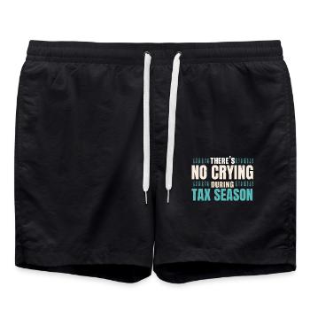 In der Steuersaison wird nicht geweint Steuerberat - Badeshorts - Schwarz - Vorne - AI Model Male 185 light (185cm)