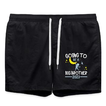 Ich Werde Großer Bruder 2023 Big Bro 23 - Badeshorts - Schwarz - Vorne - AI Model Male 185 light (185cm)