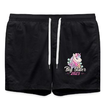 Big Sister 23 Einhorn Big Sis 23 - Badeshorts - Schwarz - Vorne - AI Model Male 185 light (185cm)