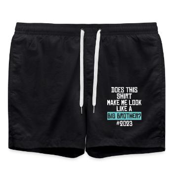 Großer Bruder 2023 Big Bro 23 - Badeshorts - Schwarz - Vorne - AI Model Male 185 light (185cm)