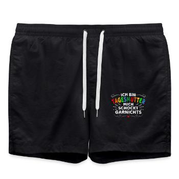Ich Bin Tagesmutter Mich Schockt Nichts Erzieherin - Badeshorts - Schwarz - Vorne - AI Model Male 185 light (185cm)