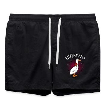 Entenmama Enten Mama Ententeich Laufente Mutter En - Badeshorts - Schwarz - Vorne - AI Model Male 185 light (185cm)
