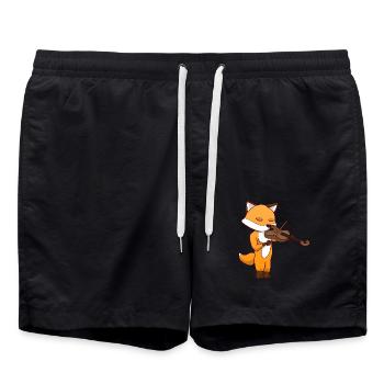 Violin Fox - Badeshorts - Schwarz - Vorne - AI Model Male 185 light (185cm)