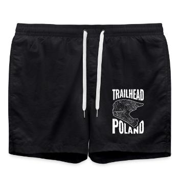 Mountainbike T-Shirt Trailhead Polen - Badeshorts - Schwarz - Vorne - AI Model Male 185 light (185cm)