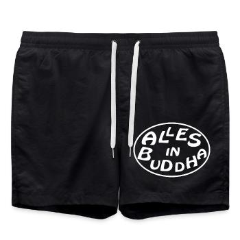 alles in buddha - Badeshorts - Schwarz - Vorne - AI Model Male 185 light (185cm)
