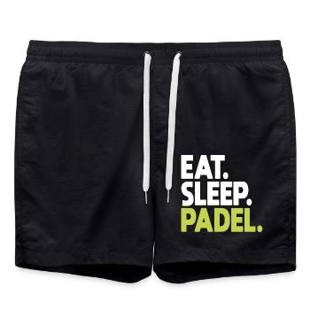 Padel Padelspieler Padeltennis Paddle Padeltrainer - Badeshorts - Schwarz - Vorne - AI Model Male 185 light (185cm)