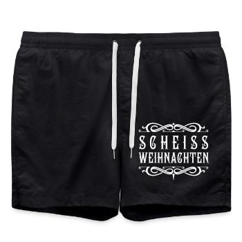 Scheiss Weihnachten - Badeshorts - Schwarz - Vorne - AI Model Male 185 light (185cm)