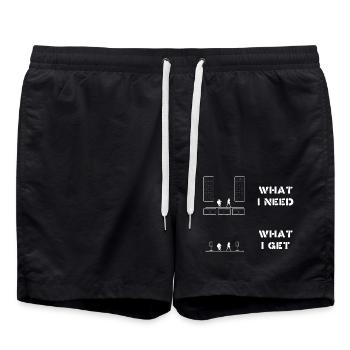 So viele Lautsprecher braucht man für den Gig - Badeshorts - Schwarz - Vorne - AI Model Male 185 light (185cm)