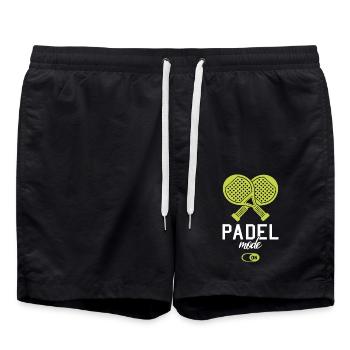 Padel Padelspieler Padeltennis Paddle Padeltrainer - Badeshorts - Schwarz - Vorne - AI Model Male 185 light (185cm)