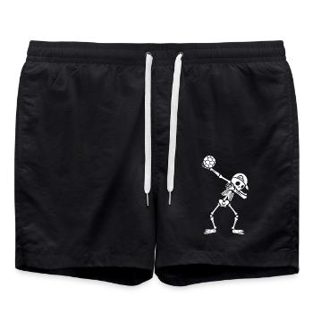 Handballer Dabbing Skelett Jungen Handballspieler - Badeshorts - Schwarz - Vorne - AI Model Male 185 light (185cm)