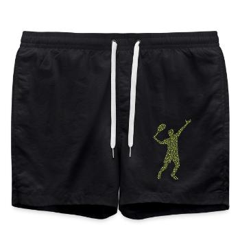 Padel Padelspieler Padeltennis Tennis Squash - Badeshorts - Schwarz - Vorne - AI Model Male 185 light (185cm)