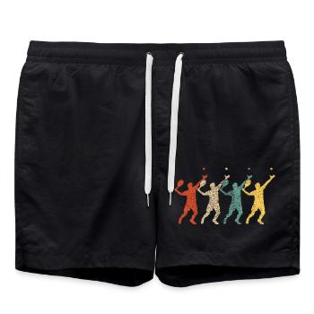 Padel Padelspieler Padeltennis Paddle - Badeshorts - Schwarz - Vorne - AI Model Male 185 light (185cm)