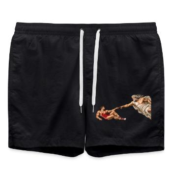 Die Erschaffung des Ringers - Badeshorts - Schwarz - Vorne - AI Model Male 185 light (185cm)