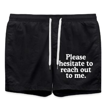 please hesitate to reach out to me - Badeshorts - Schwarz - Vorne - AI Model Male 185 light (185cm)