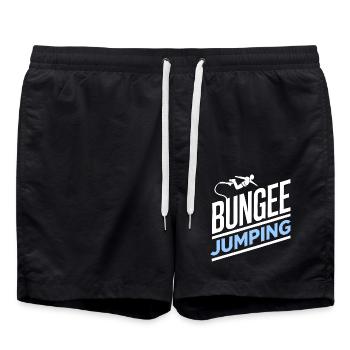  Bungee Jumper Geschenkidee, Bungy Jumps, Bungee - Badeshorts - Schwarz - Vorne - AI Model Male 185 light (185cm)