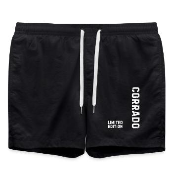 Corrado Limited Edition Geburtstagsgeschenk - Badeshorts - Schwarz - Vorne - AI Model Male 185 light (185cm)