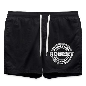 Robert - Badeshorts - Schwarz - Vorne - AI Model Male 185 light (185cm)