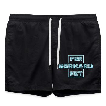 Gerhard als Einzigartig - Badeshorts - Schwarz - Vorne - AI Model Male 185 light (185cm)