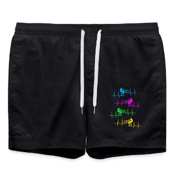 Fahrrad - F A H R   R A D ! - Badeshorts - Schwarz - Vorne - AI Model Male 185 light (185cm)