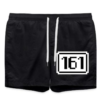 161 - PIXELS - Badeshorts - Schwarz - Vorne - AI Model Male 185 light (185cm)