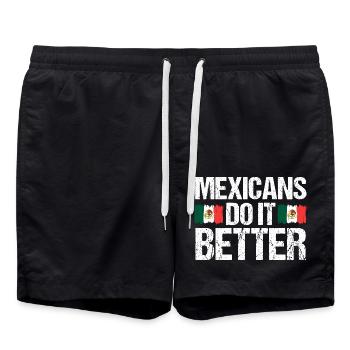 Mexican Mexico - Badeshorts - Schwarz - Vorne - AI Model Male 185 light (185cm)