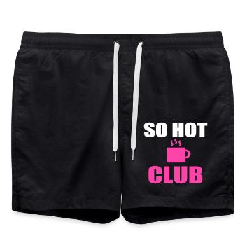 So heißer Clubbecher - Badeshorts - Schwarz - Vorne - AI Model Male 185 light (185cm)