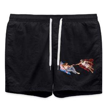 Die Erschaffung der Vielfalt – Trans Pride - Badeshorts - Schwarz - Vorne - AI Model Male 185 light (185cm)